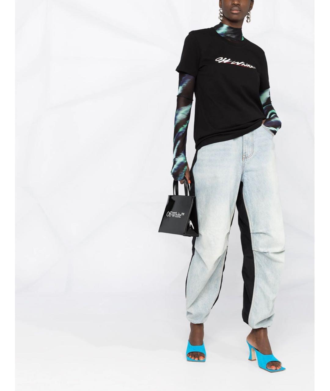 OFF-WHITE Черная хлопковая футболка, фото 5