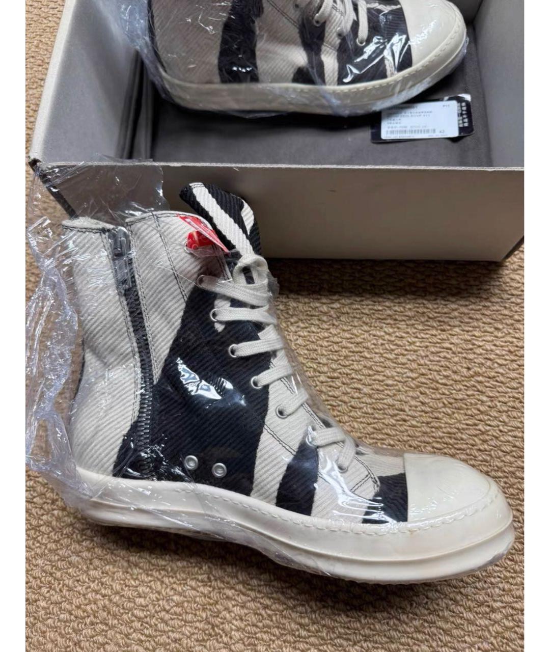 RICK OWENS DRKSHDW Мульти текстильные высокие кроссовки / кеды, фото 7