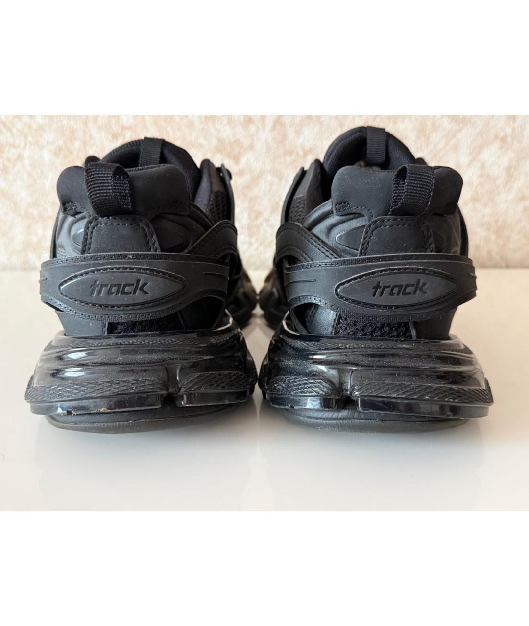 BALENCIAGA Антрацитовые текстильные высокие кроссовки / кеды, фото 4