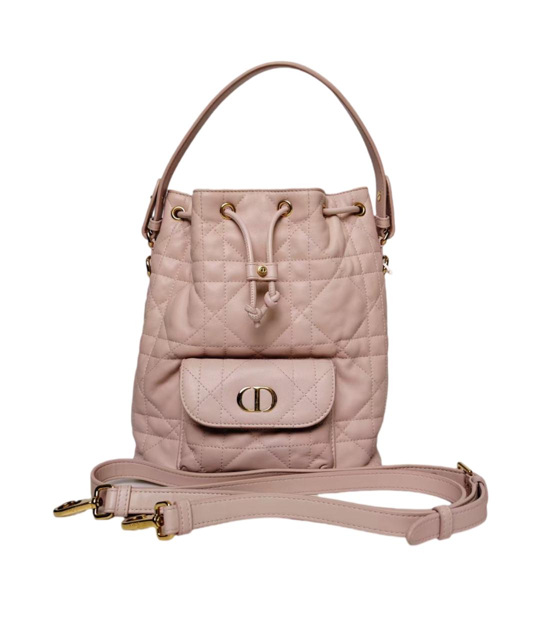 CHRISTIAN DIOR Розовый кожаный рюкзак, фото 1