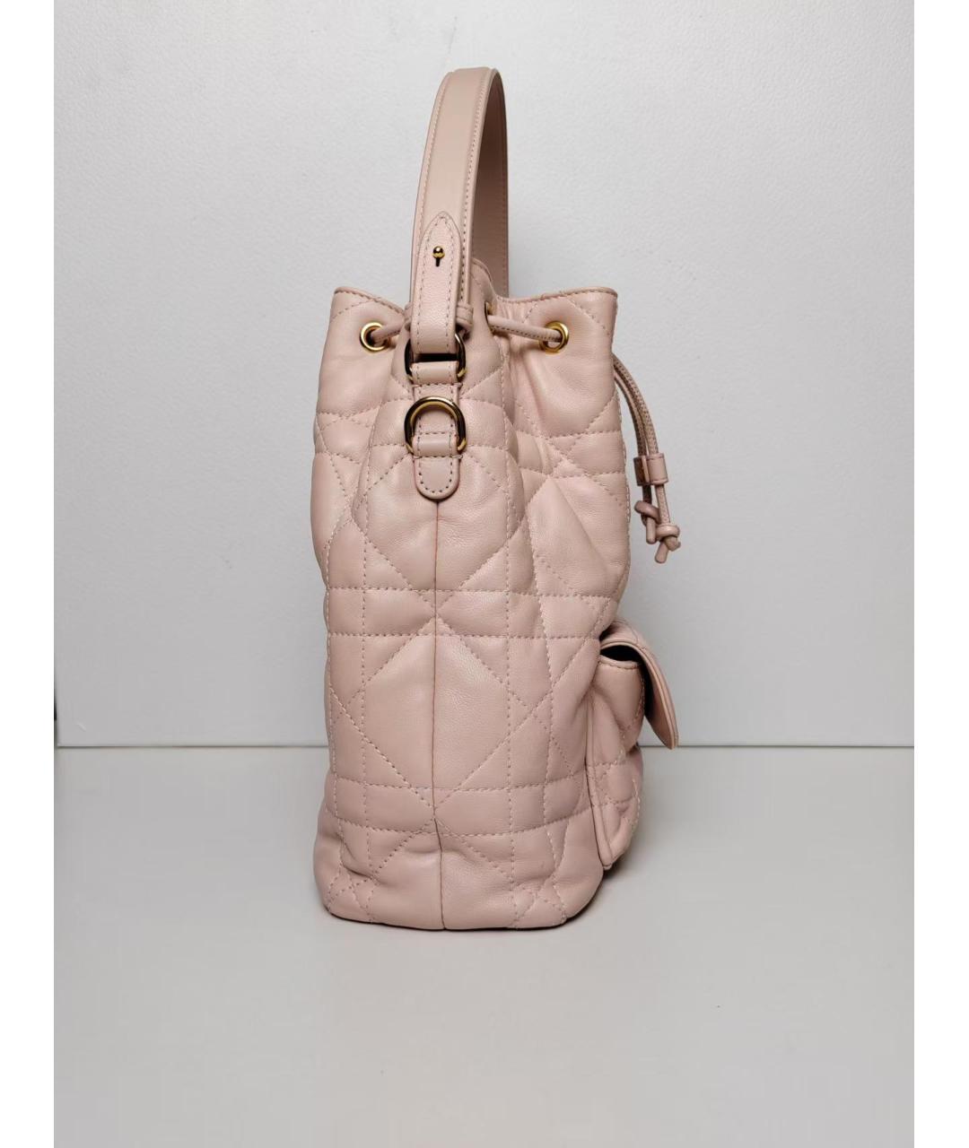 CHRISTIAN DIOR Розовый кожаный рюкзак, фото 5