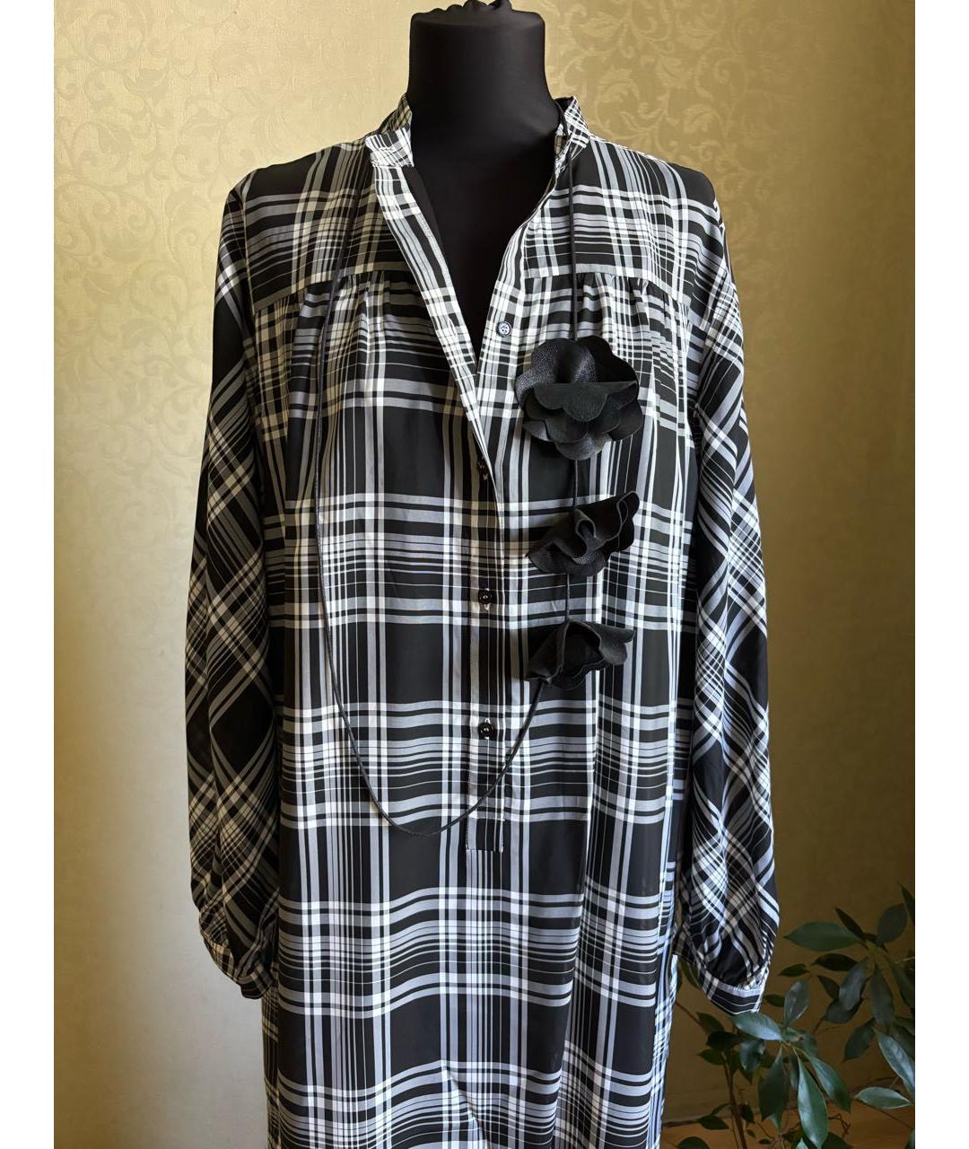WEEKEND MAX MARA Черное вискозное повседневное платье, фото 6