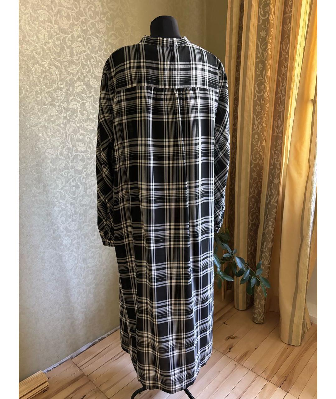 WEEKEND MAX MARA Черное вискозное повседневное платье, фото 2