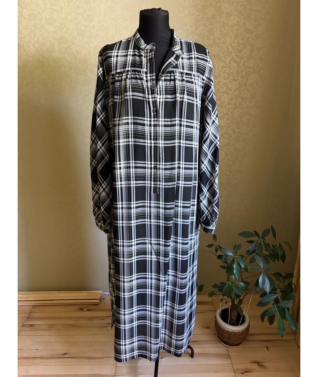 WEEKEND MAX MARA Черное вискозное повседневное платье, фото 7
