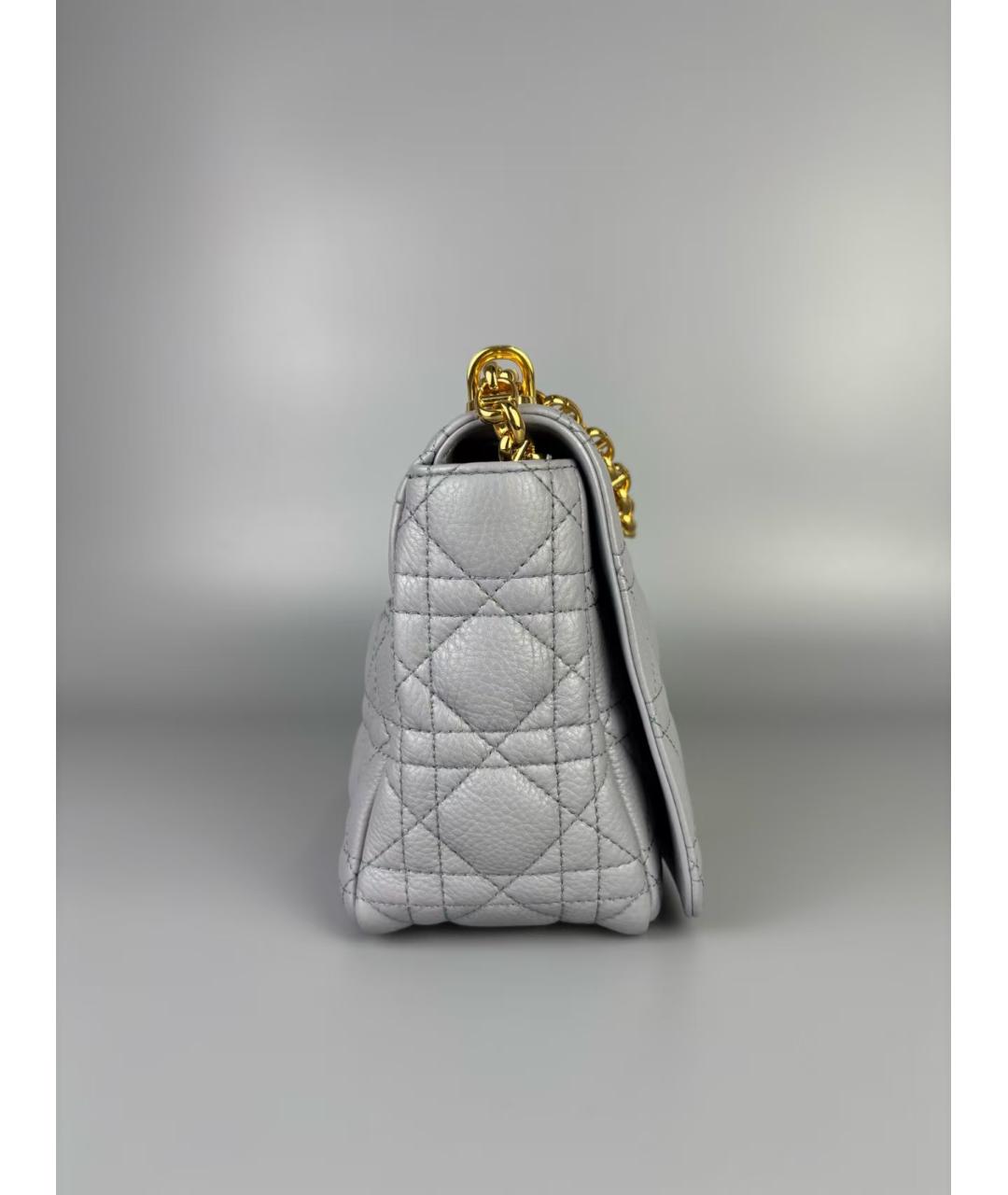 CHRISTIAN DIOR Голубая кожаная сумка через плечо, фото 4