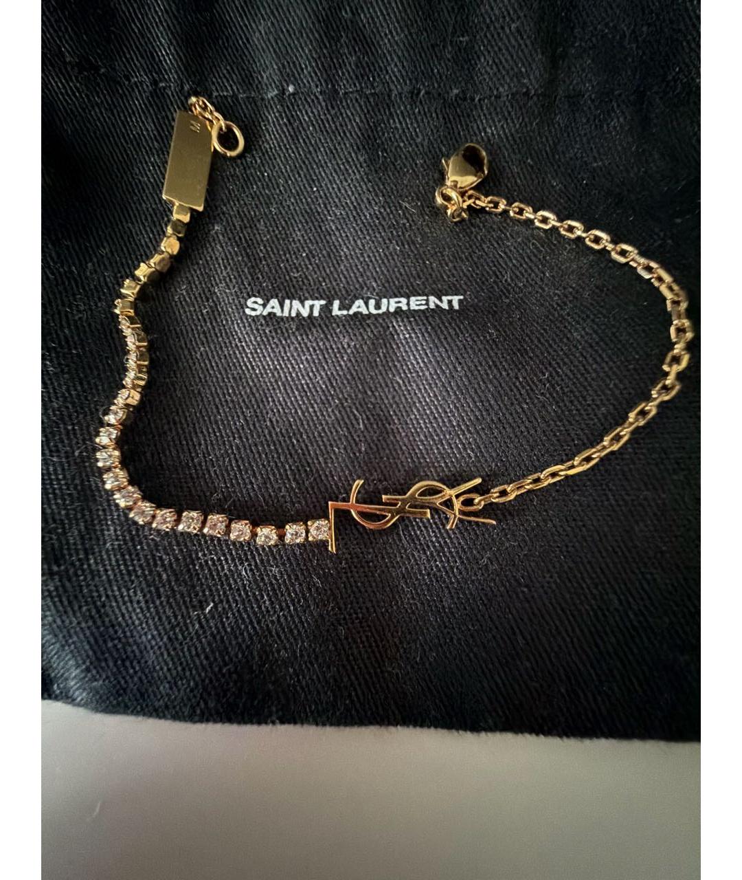 SAINT LAURENT Золотой браслет, фото 4