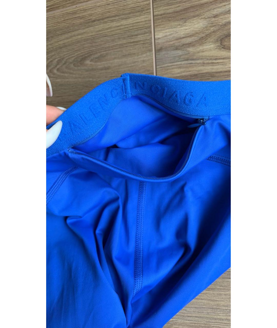 BALENCIAGA Синие полиамидовые спортивные брюки и шорты, фото 2