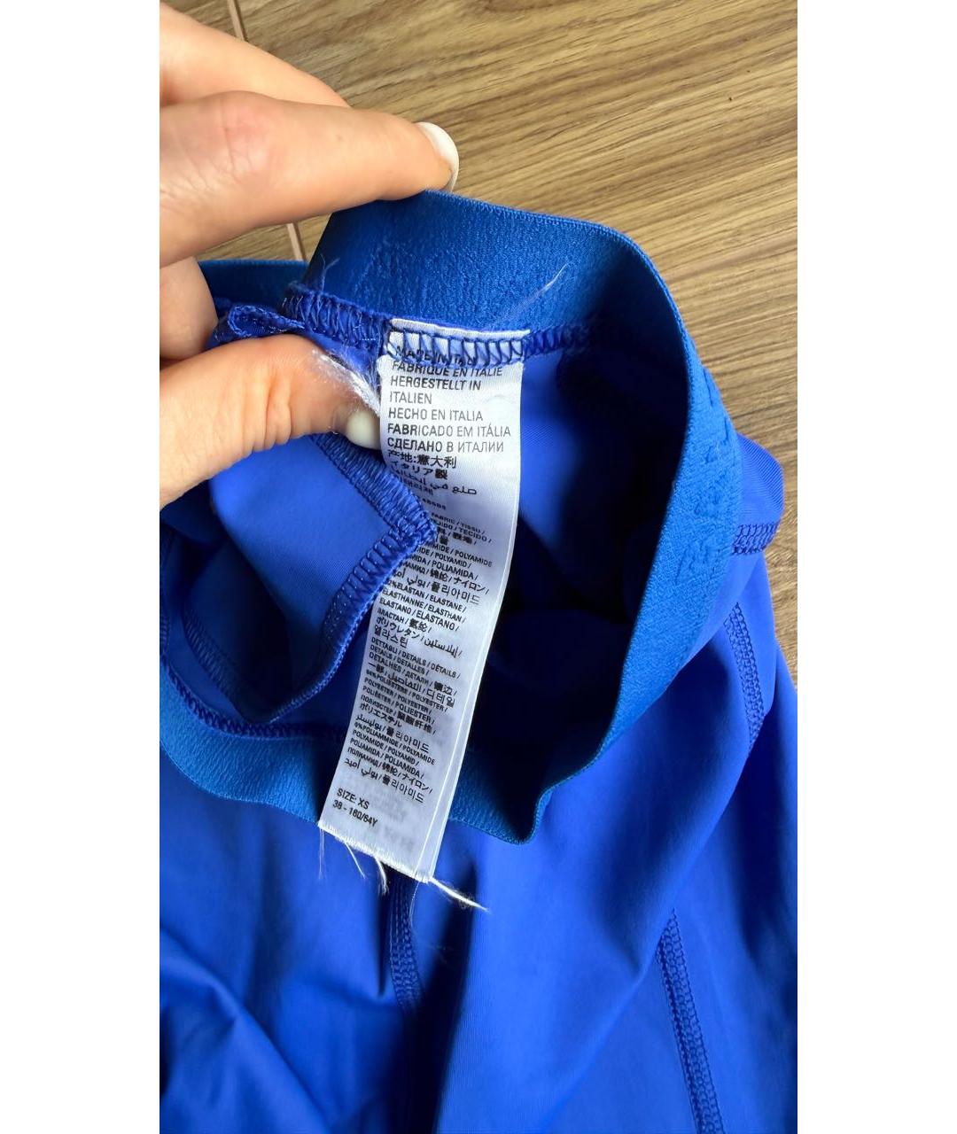 BALENCIAGA Синие полиамидовые спортивные брюки и шорты, фото 4