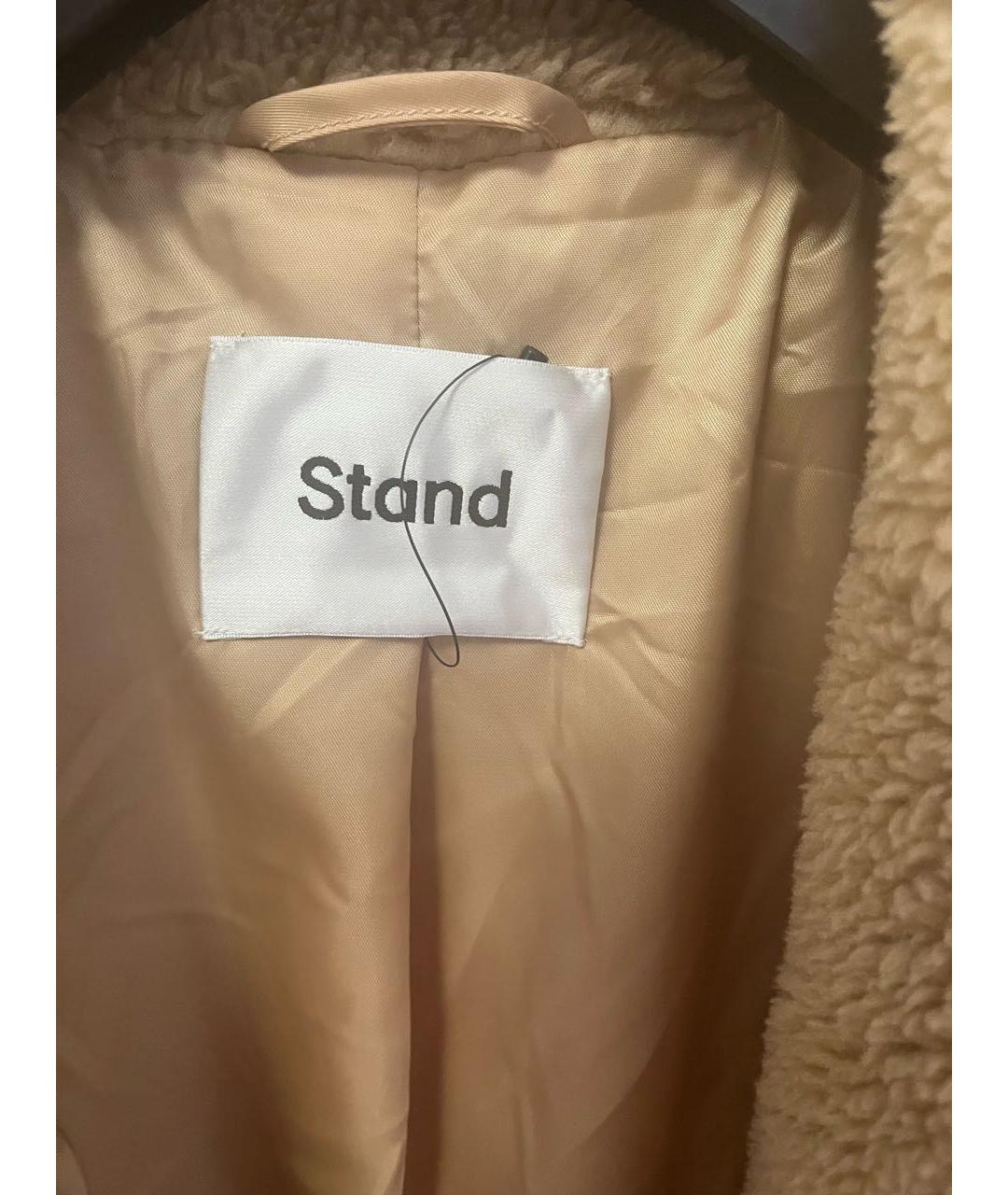 STAND STUDIO Бежевая синтетическая шуба, фото 4