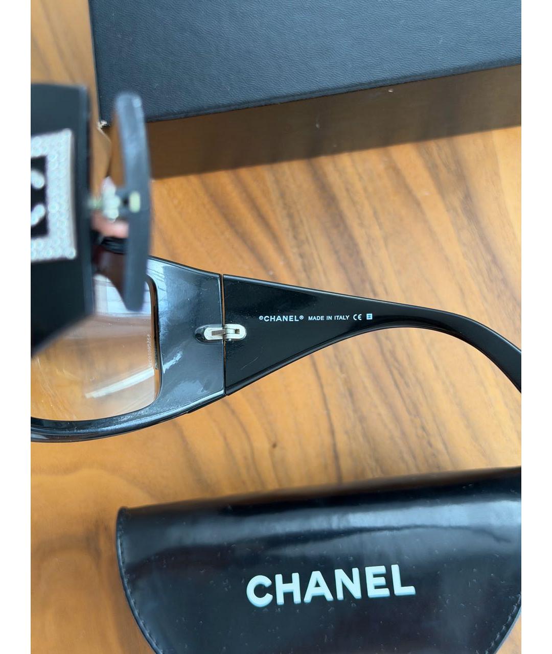 CHANEL Черные пластиковые солнцезащитные очки, фото 7