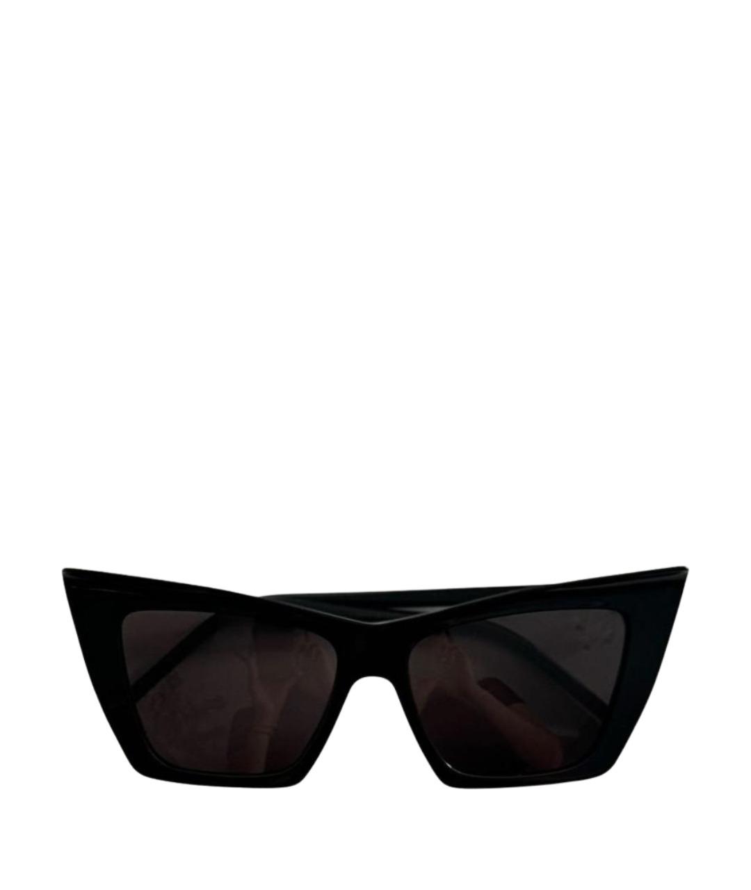 SAINT LAURENT Черные пластиковые солнцезащитные очки, фото 1