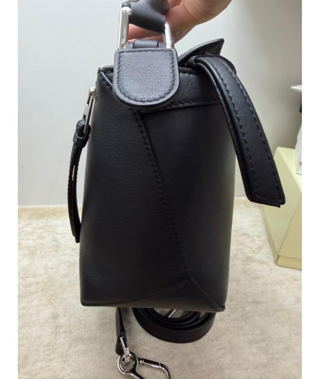 LOEWE Черная кожаная сумка через плечо, фото 4