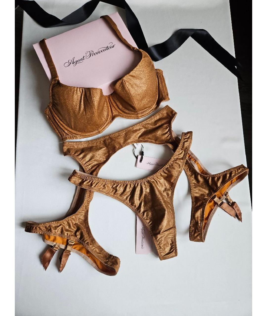 AGENT PROVOCATEUR Золотой комплекты, фото 2