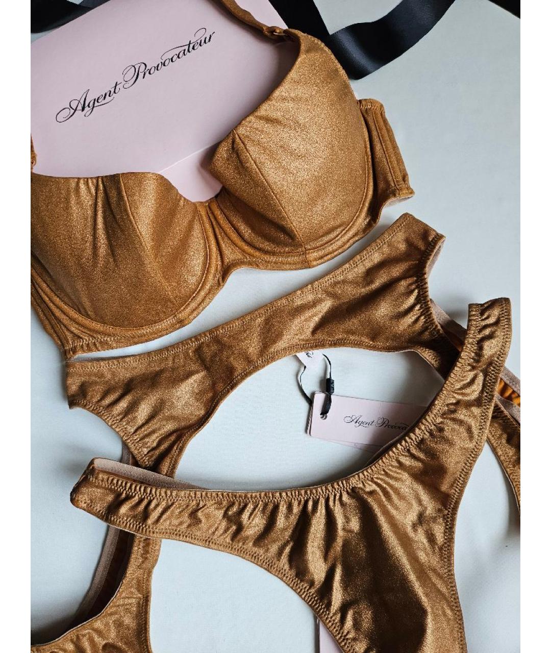 AGENT PROVOCATEUR Золотой комплекты, фото 3
