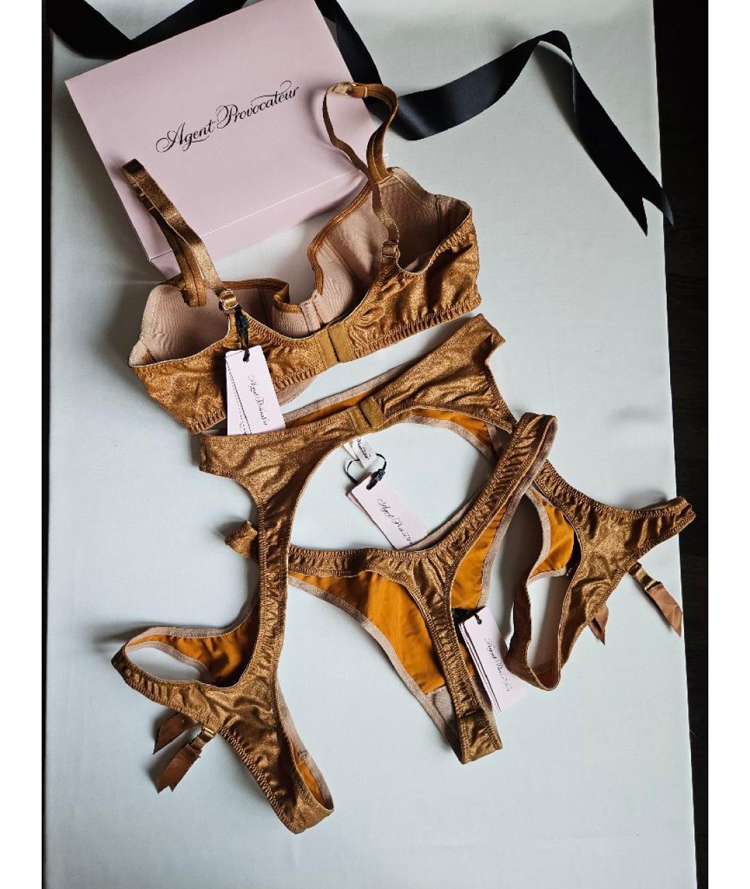AGENT PROVOCATEUR Золотой комплекты, фото 6