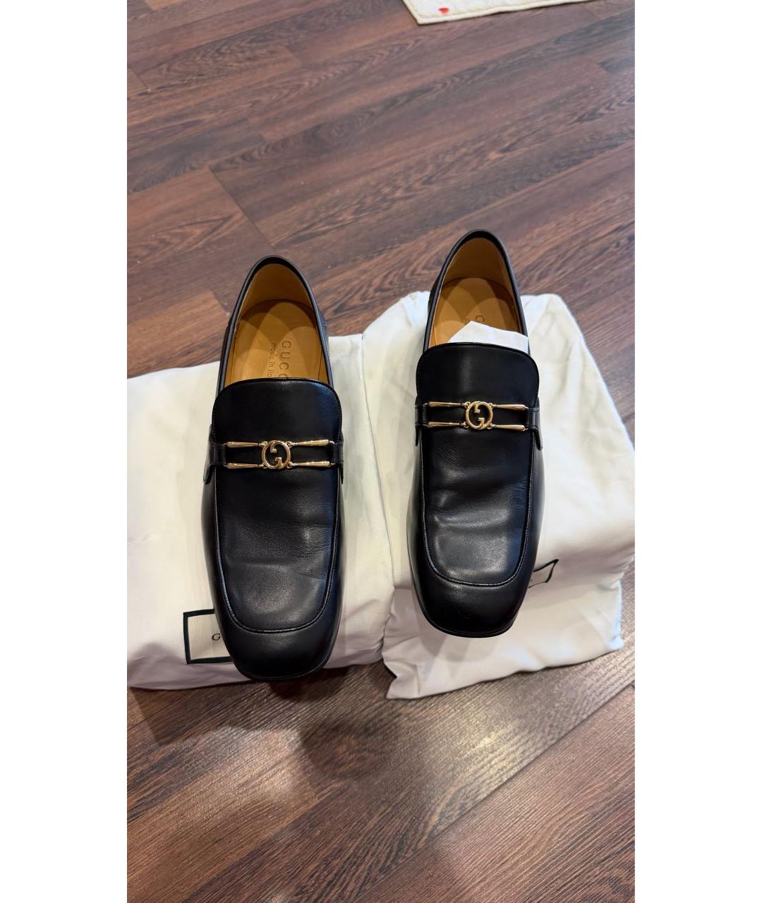 GUCCI Черные кожаные лоферы, фото 8