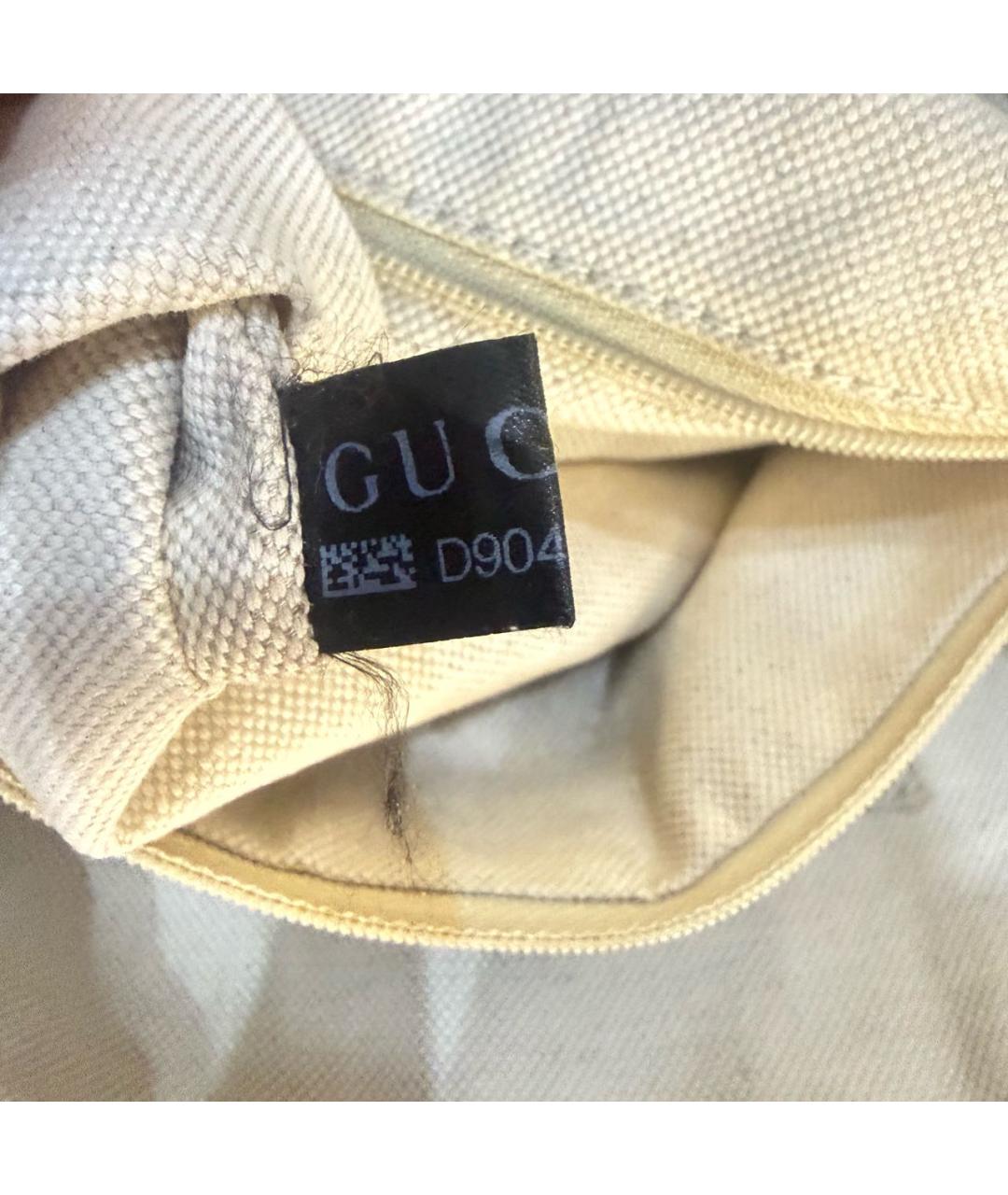 GUCCI Бежевая тканевая сумка с короткими ручками, фото 8