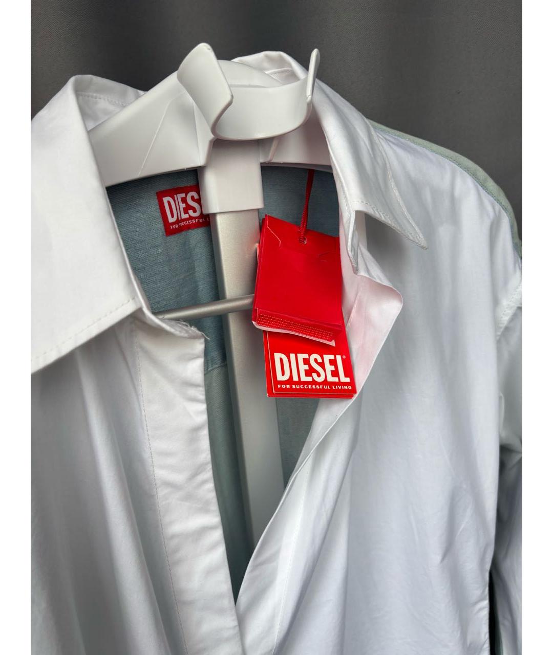 DIESEL Белое хлопковое повседневное платье, фото 3
