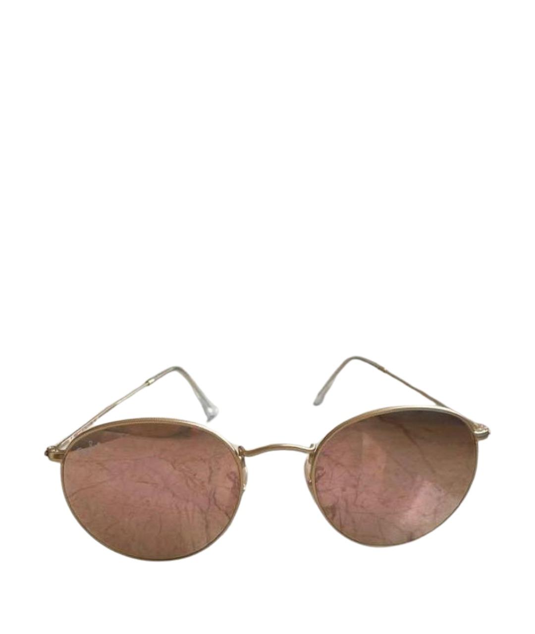 RAY BAN Розовые металлические солнцезащитные очки, фото 1