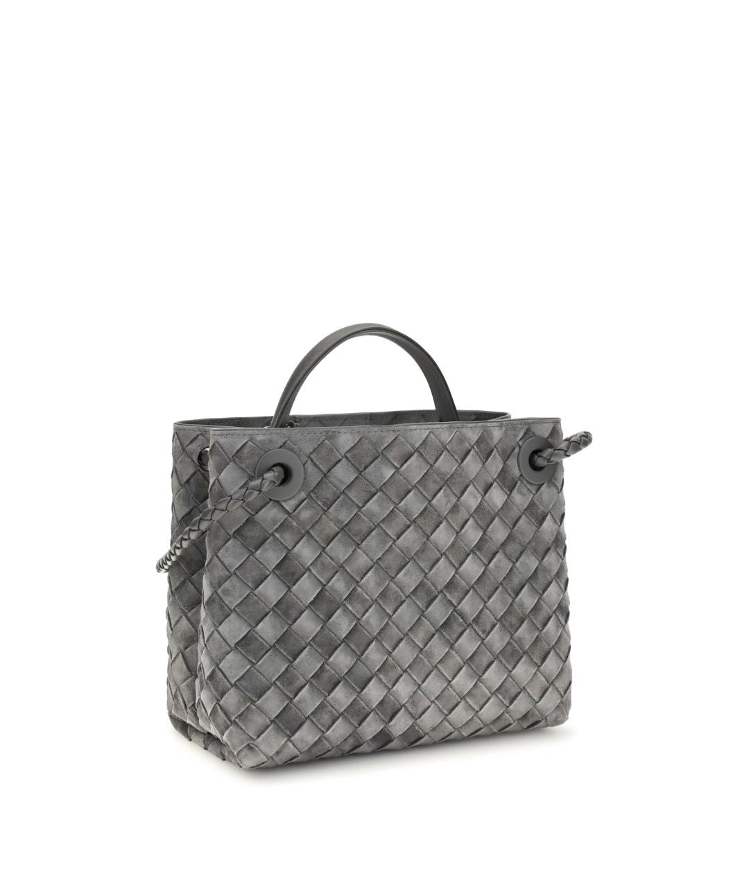 BOTTEGA VENETA Серая замшевая сумка тоут, фото 3