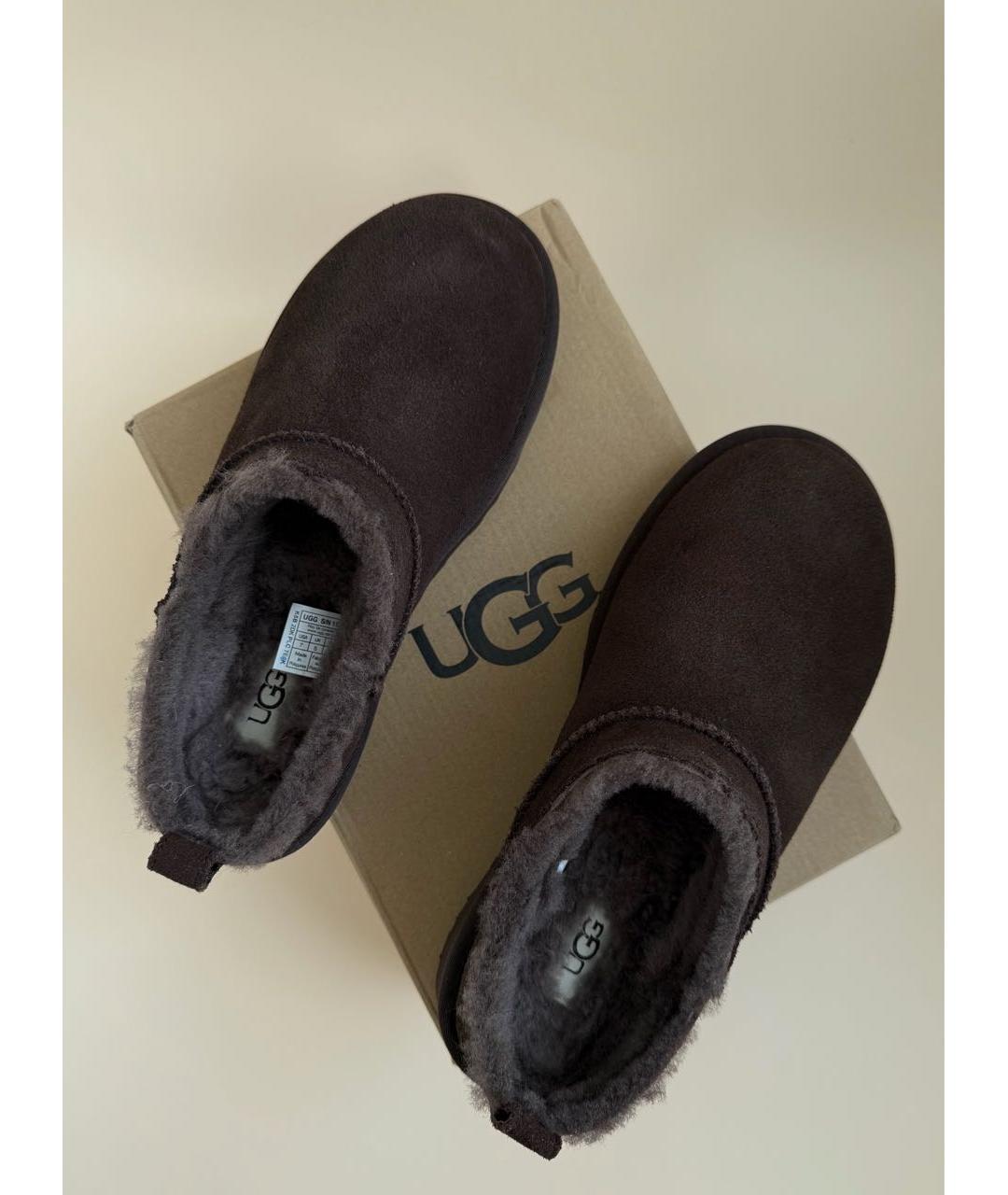 UGG Коричневые замшевые ботинки, фото 3
