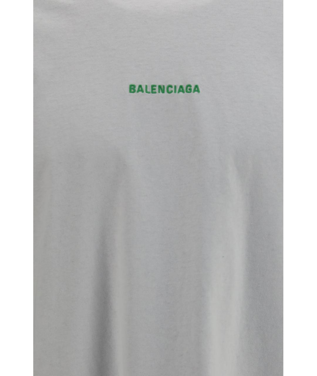 BALENCIAGA Белая хлопковая футболка, фото 3