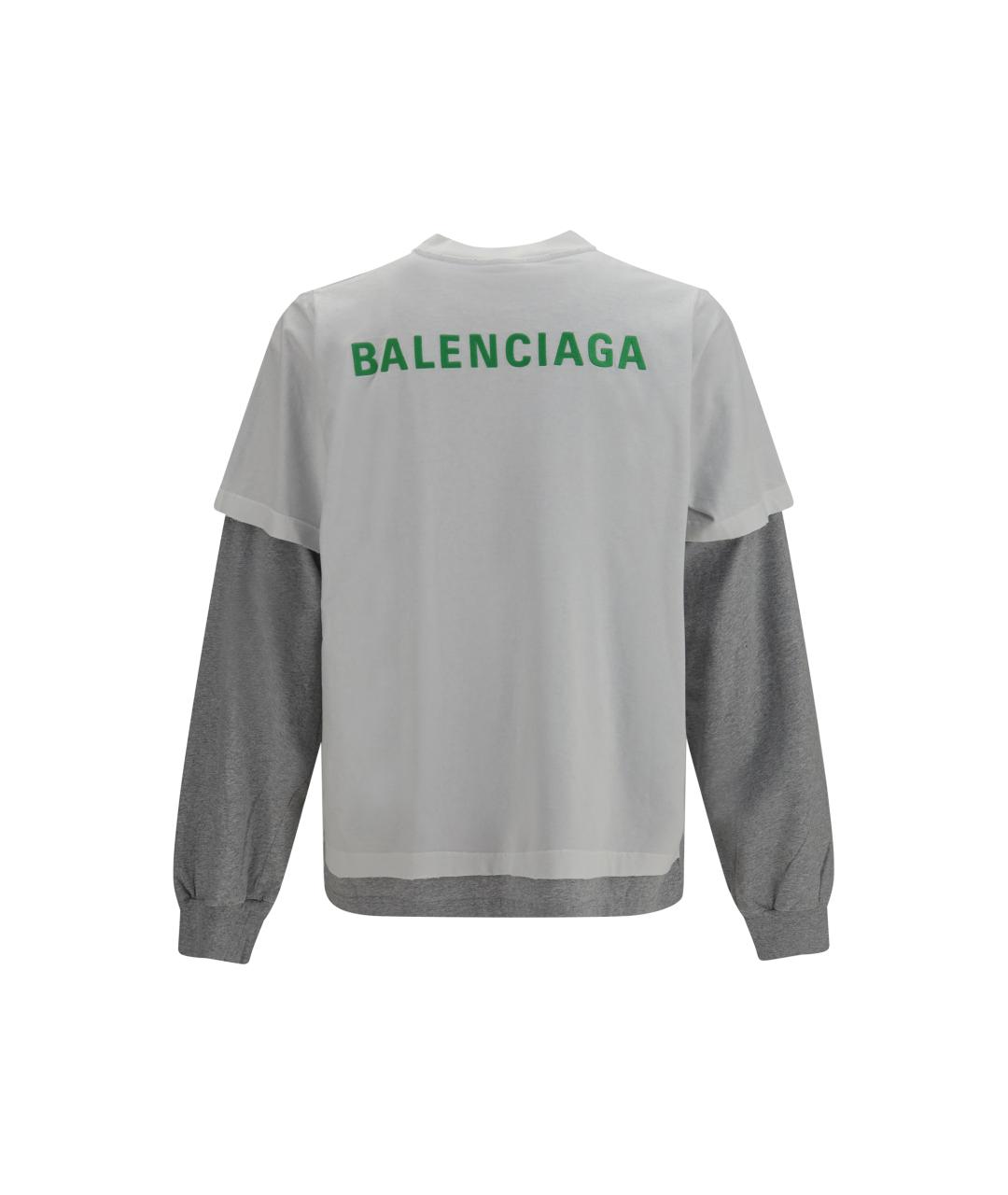 BALENCIAGA Белая хлопковая футболка, фото 2
