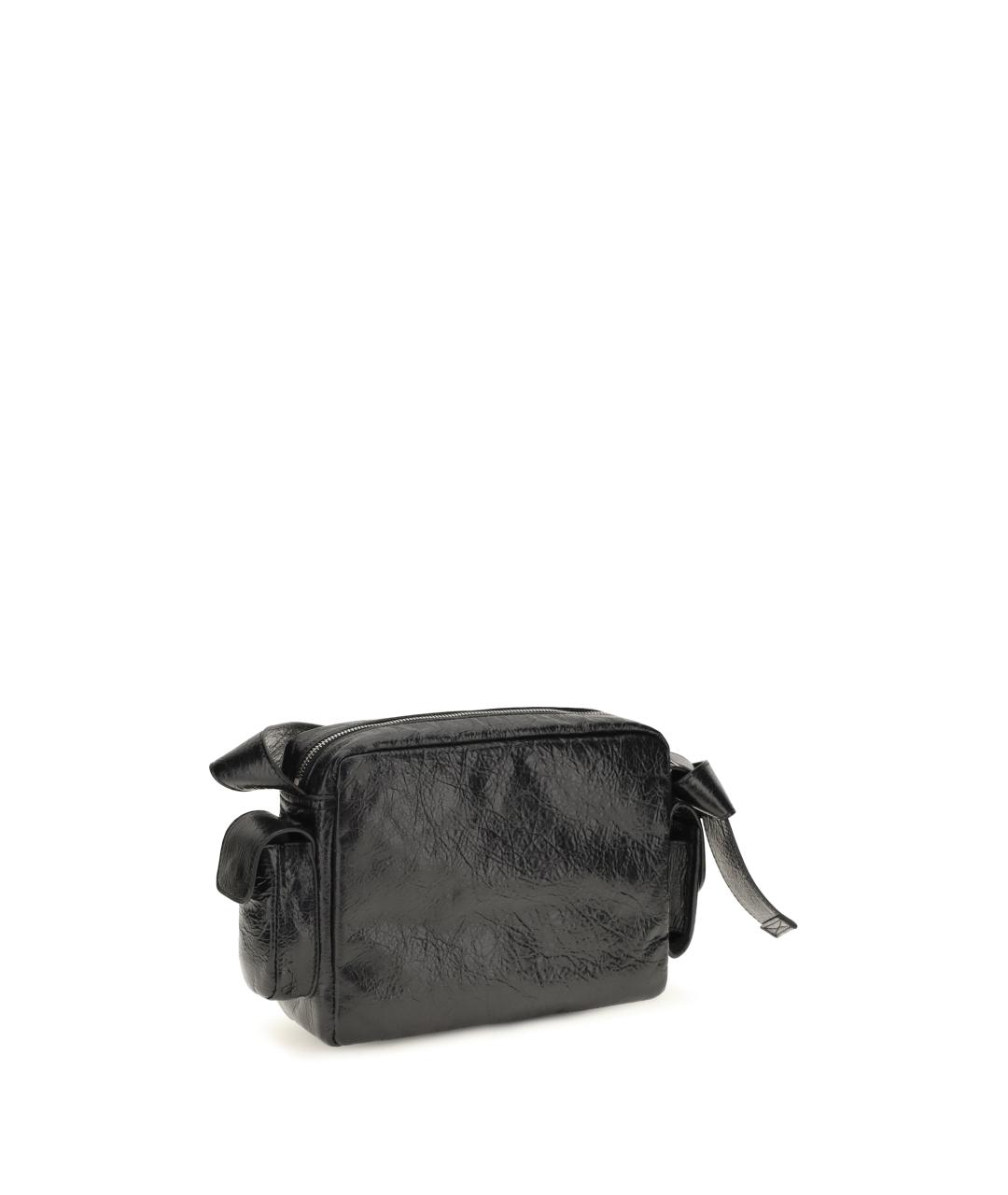 BALENCIAGA Черная кожаная сумка на плечо, фото 3