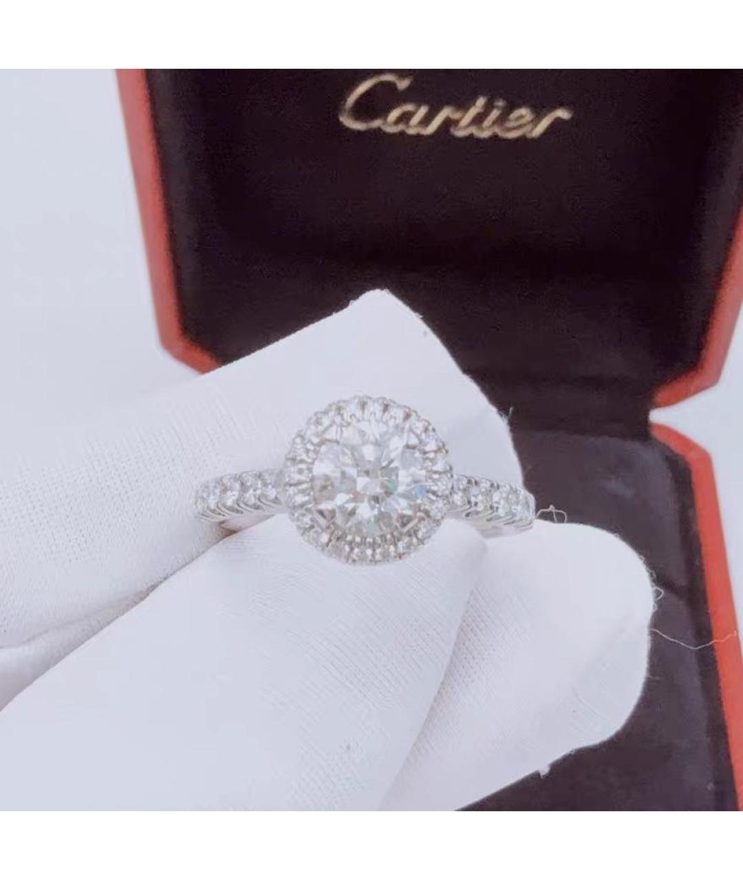 CARTIER Белое платиновое кольцо, фото 8