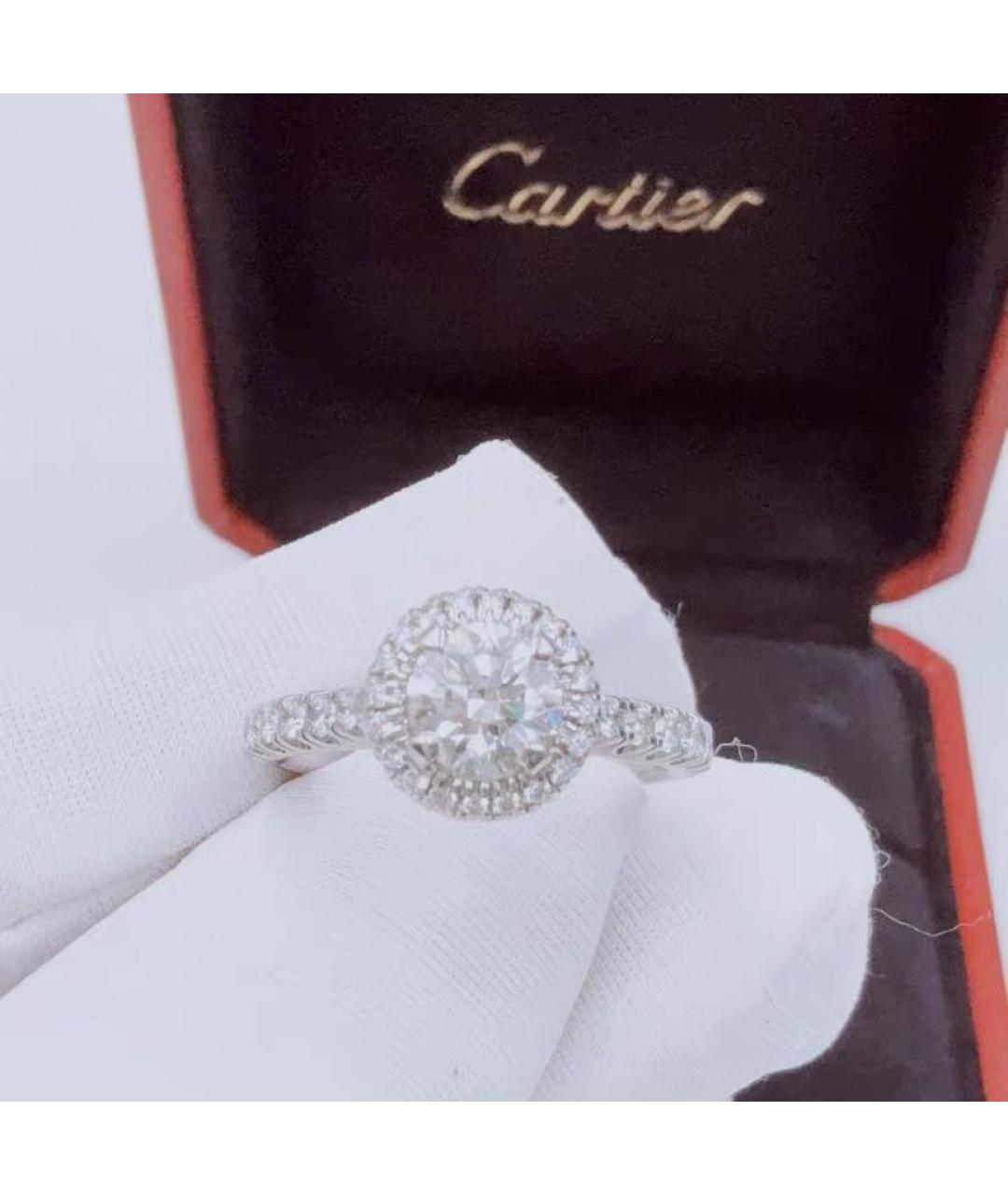 CARTIER Белое платиновое кольцо, фото 2