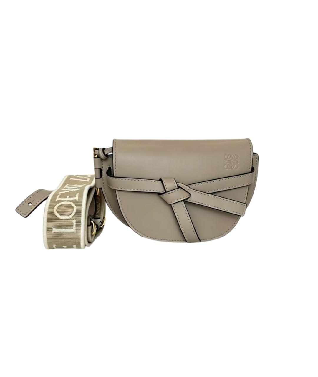 LOEWE Коричневая кожаная сумка через плечо, фото 2
