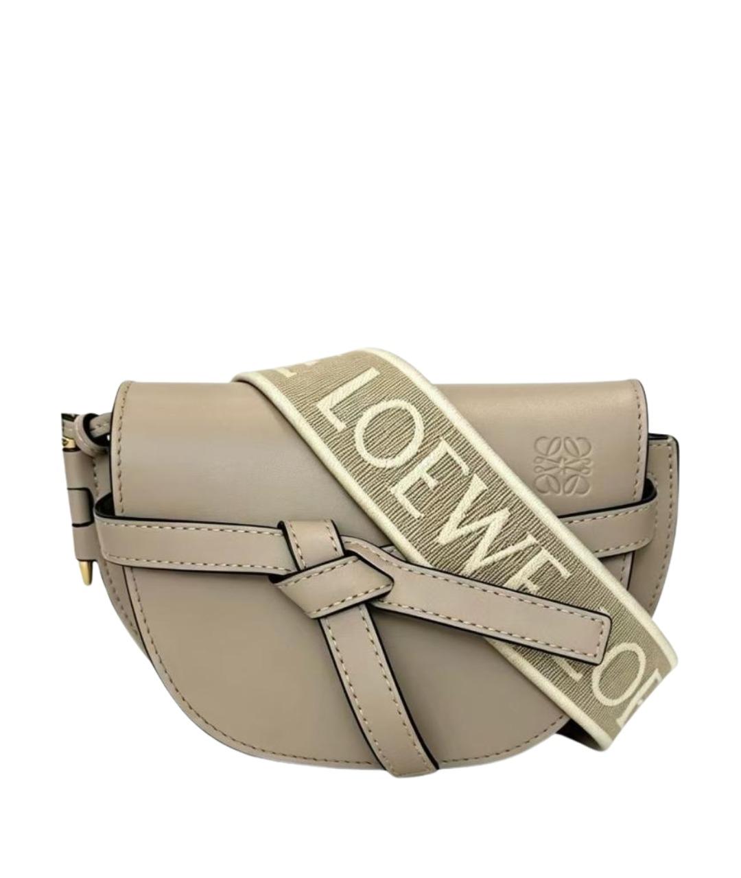 LOEWE Коричневая кожаная сумка через плечо, фото 1