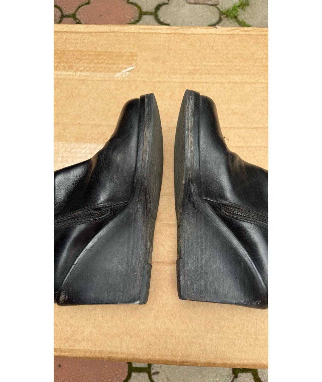 ANN DEMEULEMEESTER Черные кожаные ботильоны, фото 7