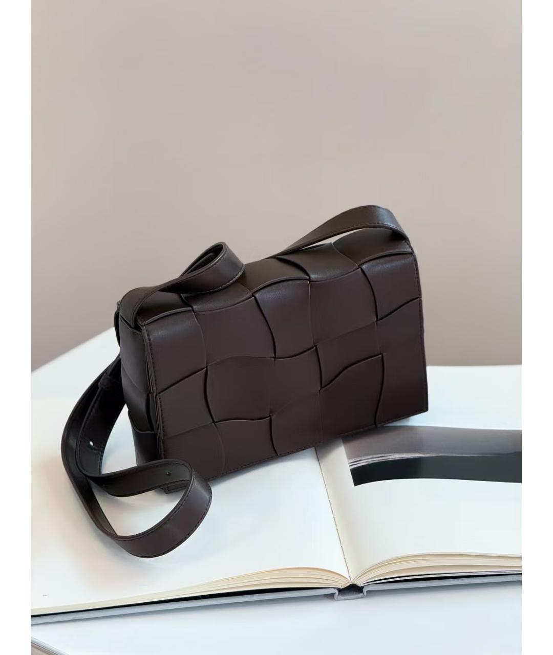 BOTTEGA VENETA Черная кожаная сумка через плечо, фото 3