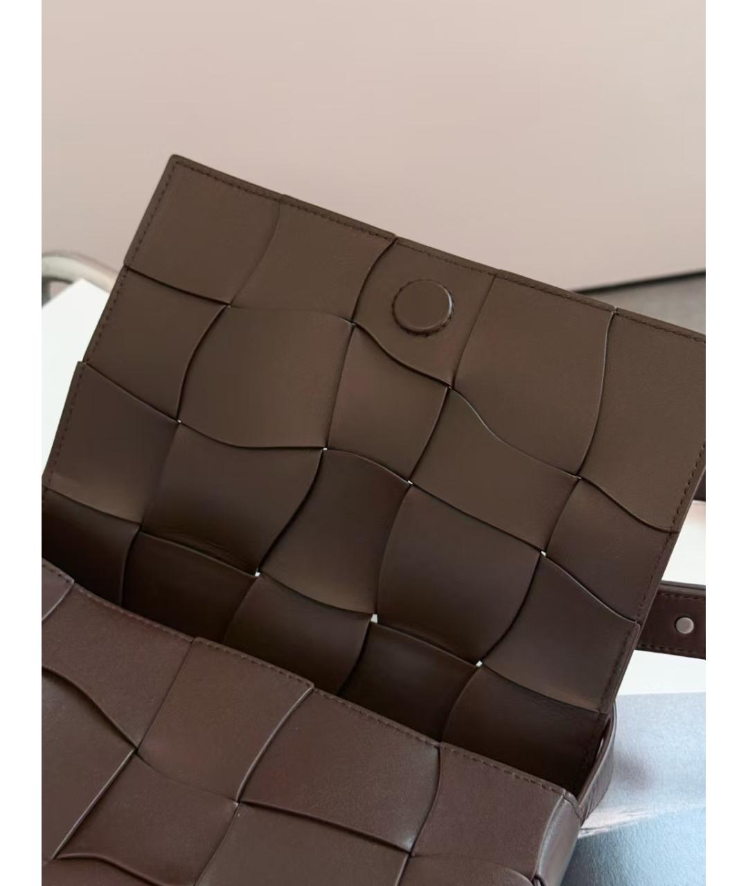 BOTTEGA VENETA Черная кожаная сумка через плечо, фото 5