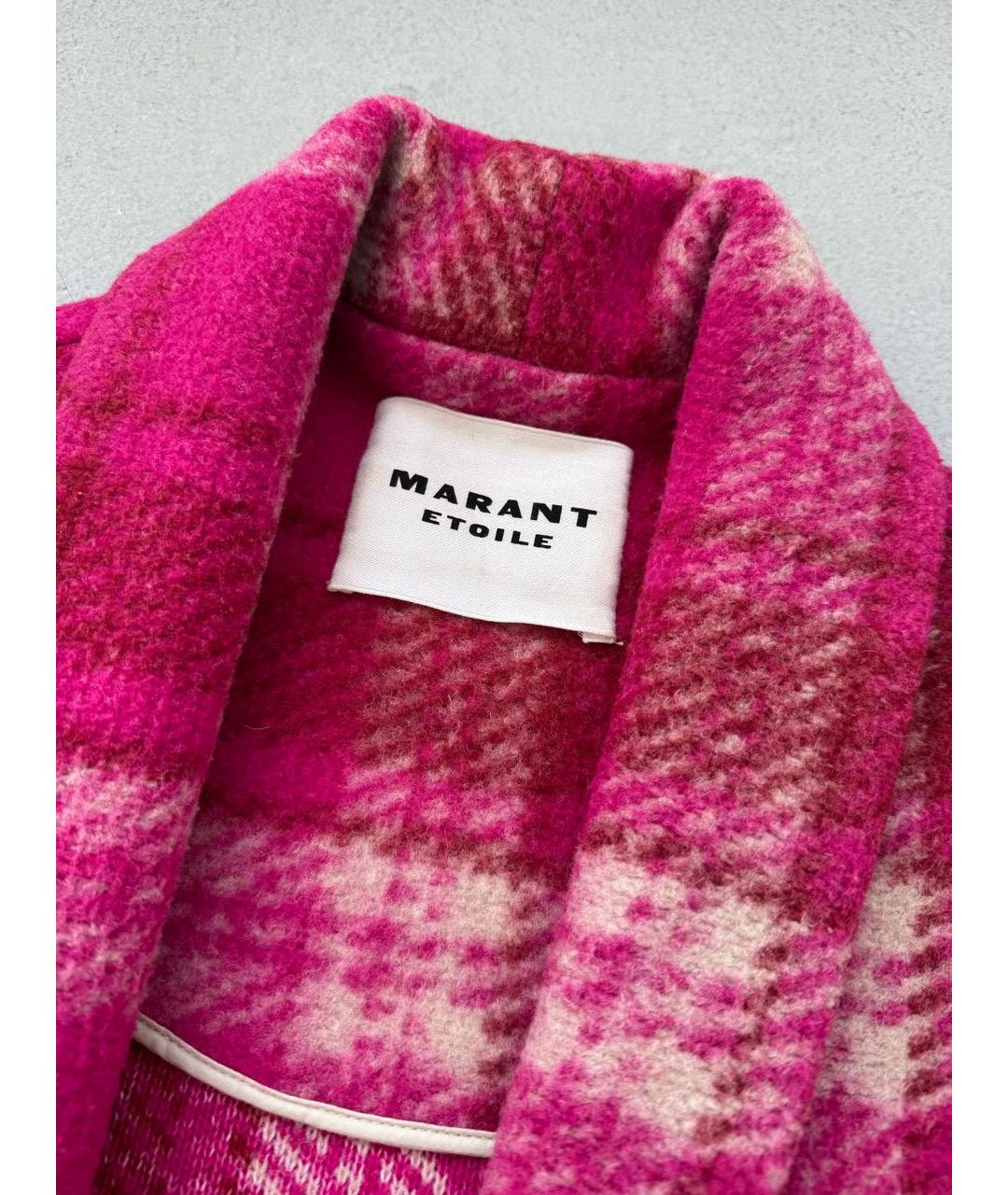 ISABEL MARANT ETOILE Фуксия шерстяное пальто, фото 3