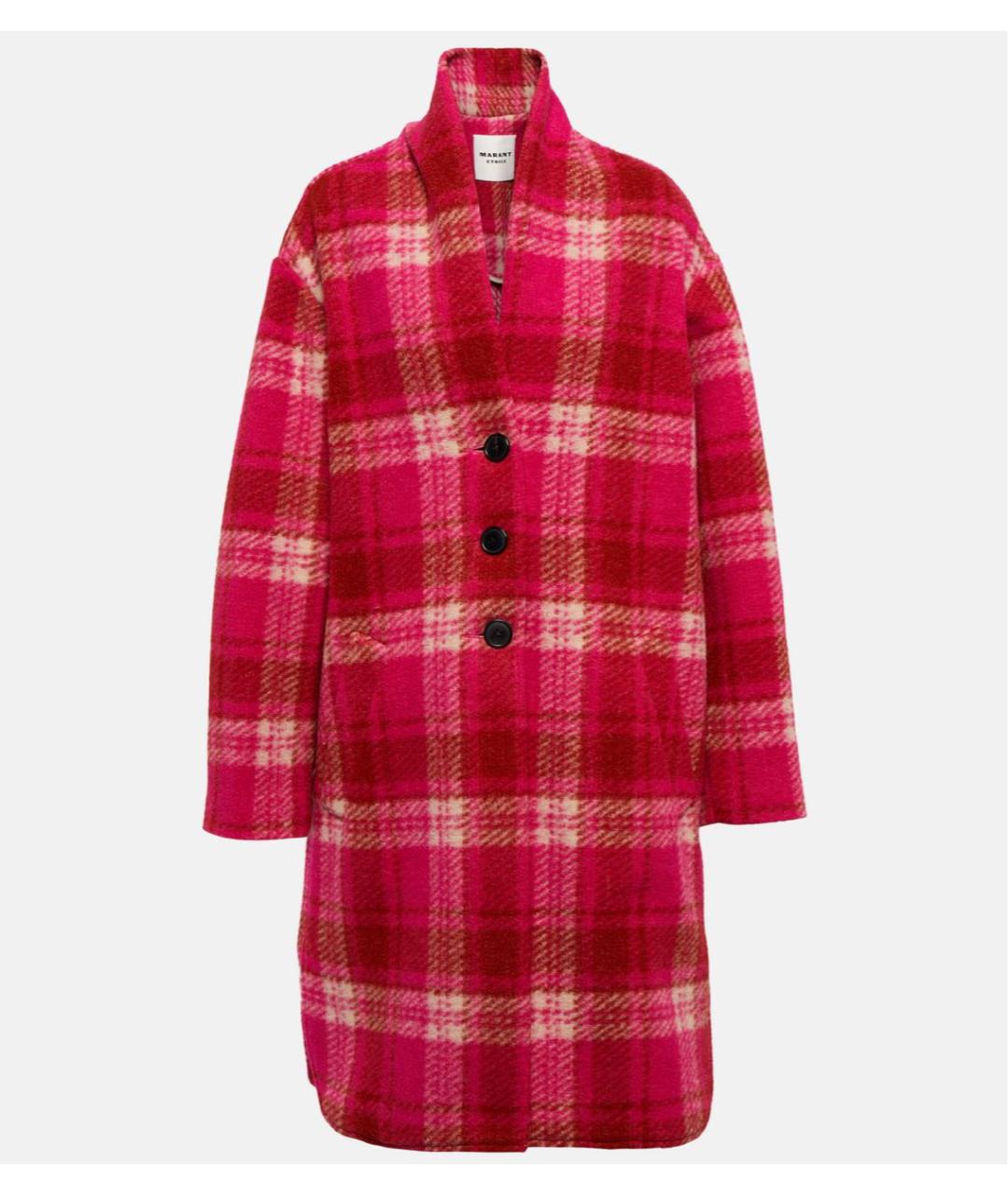 ISABEL MARANT ETOILE Фуксия шерстяное пальто, фото 8