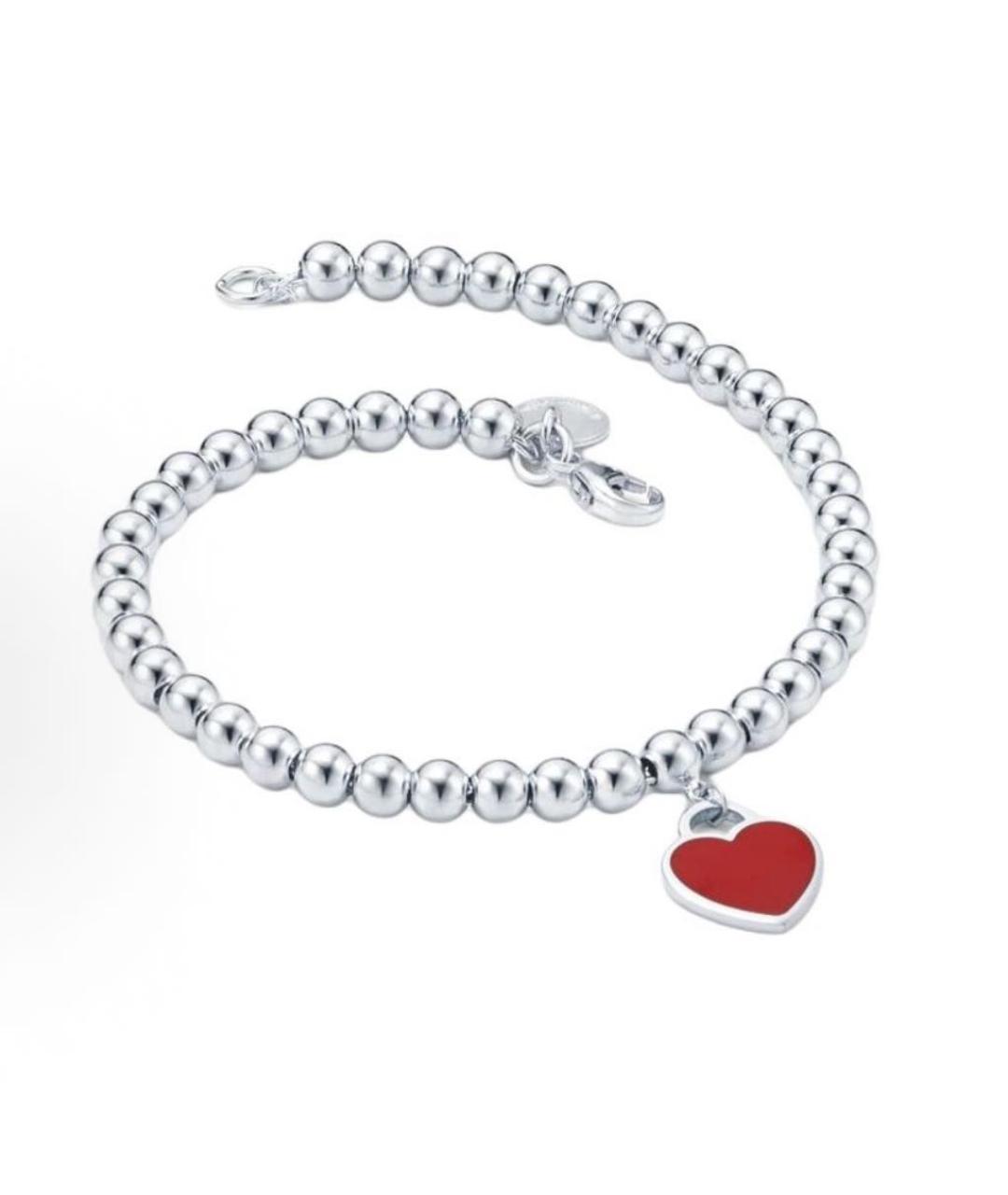 TIFFANY&CO Красный серебряный браслет, фото 6