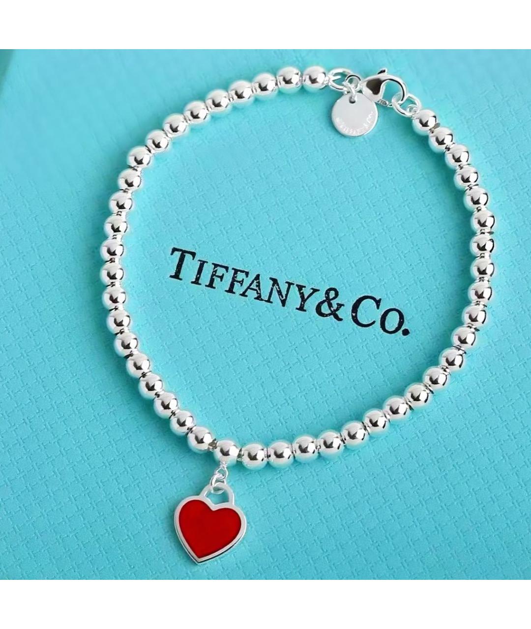 TIFFANY&CO Красный серебряный браслет, фото 4