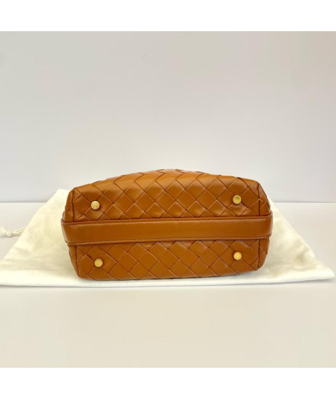 BOTTEGA VENETA Коричневая кожаная сумка с короткими ручками, фото 4