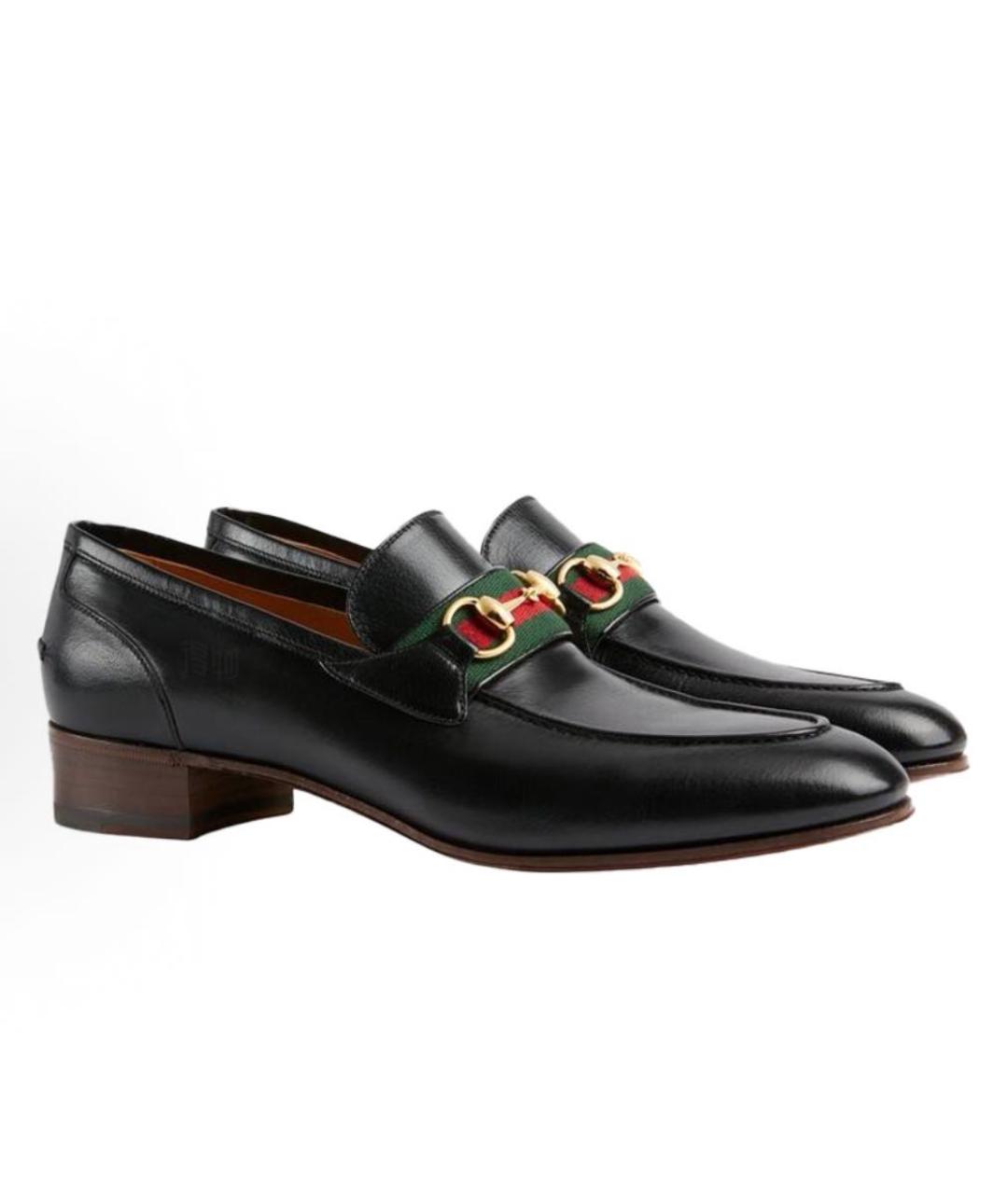 GUCCI Черные кожаные лоферы, фото 2