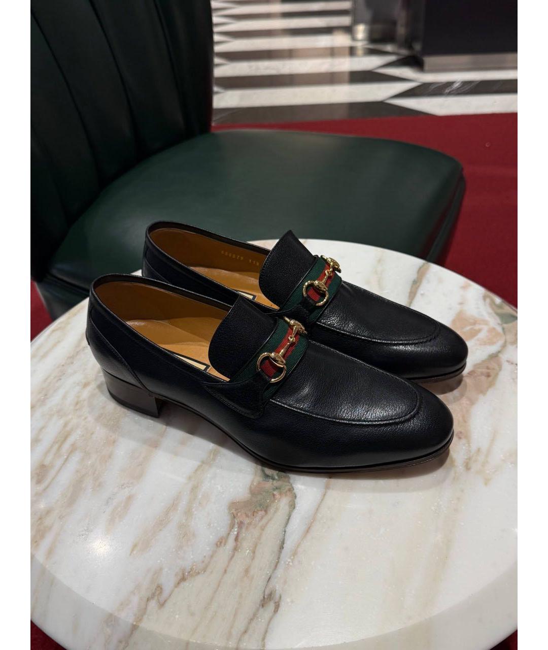GUCCI Черные кожаные лоферы, фото 6