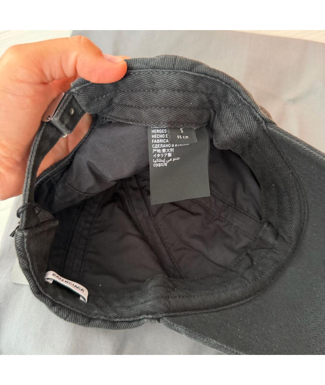 BALENCIAGA Черная хлопковая кепка, фото 8
