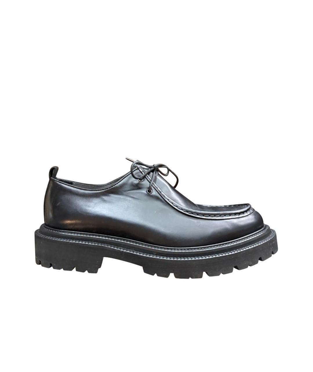 CORNELIANI Черные кожаные туфли, фото 1
