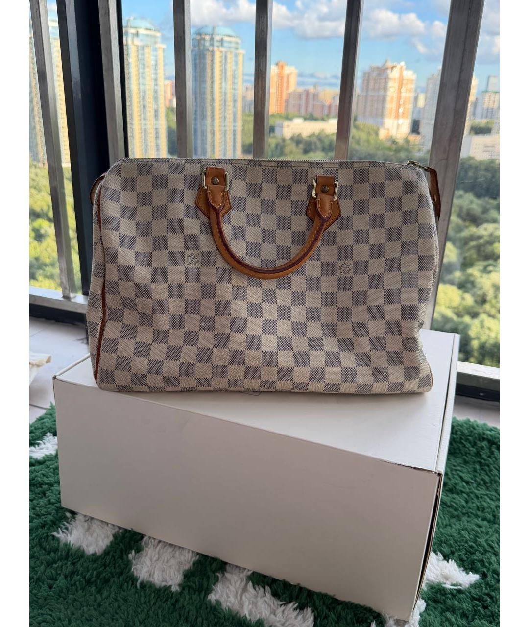 LOUIS VUITTON Бежевая сумка с короткими ручками из канвы, фото 9
