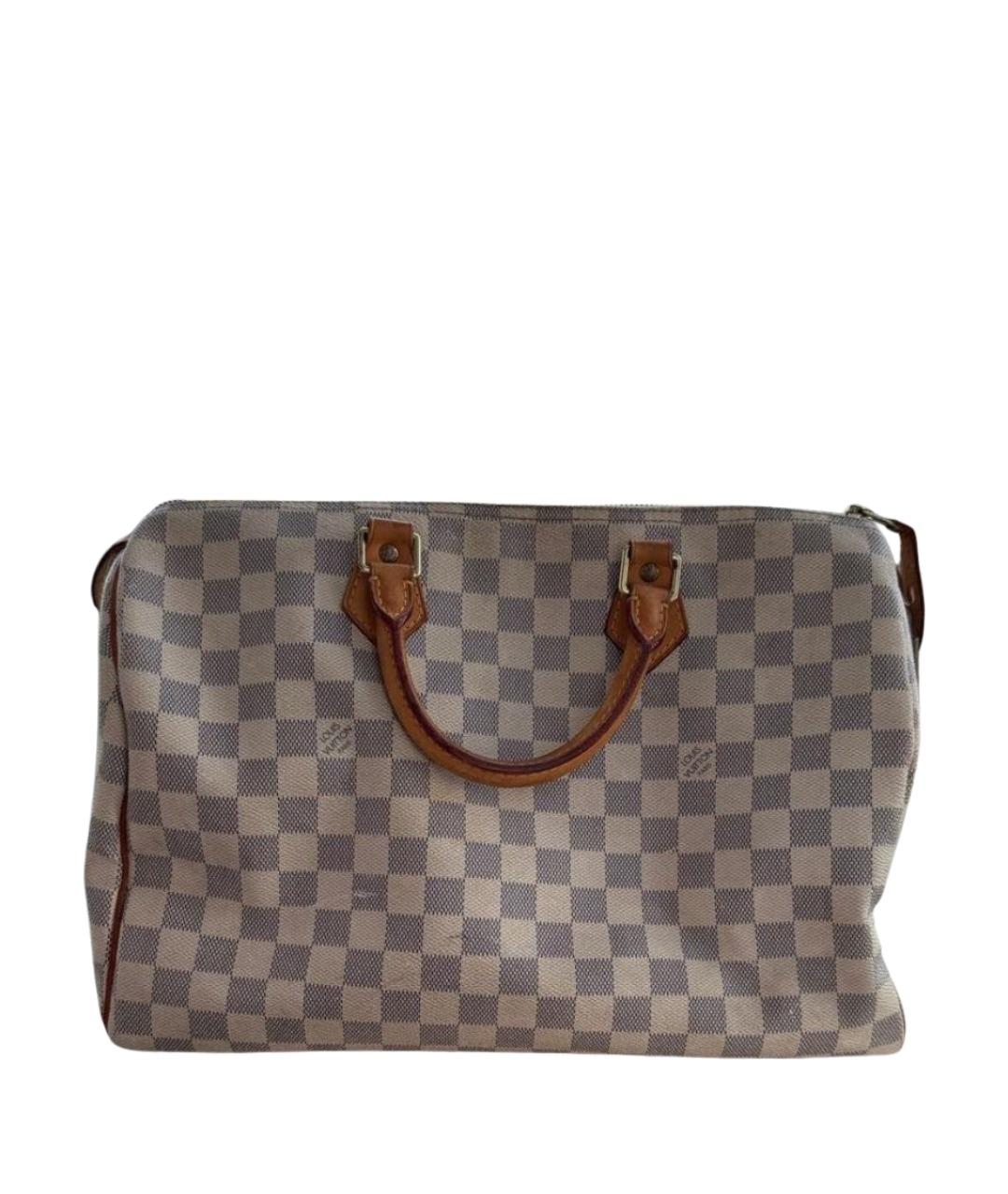 LOUIS VUITTON Бежевая сумка с короткими ручками из канвы, фото 1