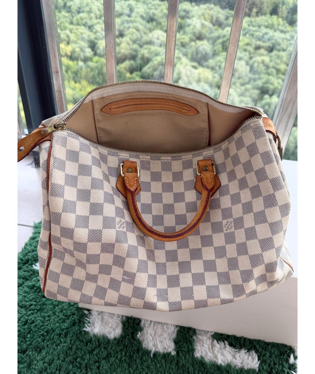 LOUIS VUITTON Бежевая сумка с короткими ручками из канвы, фото 3