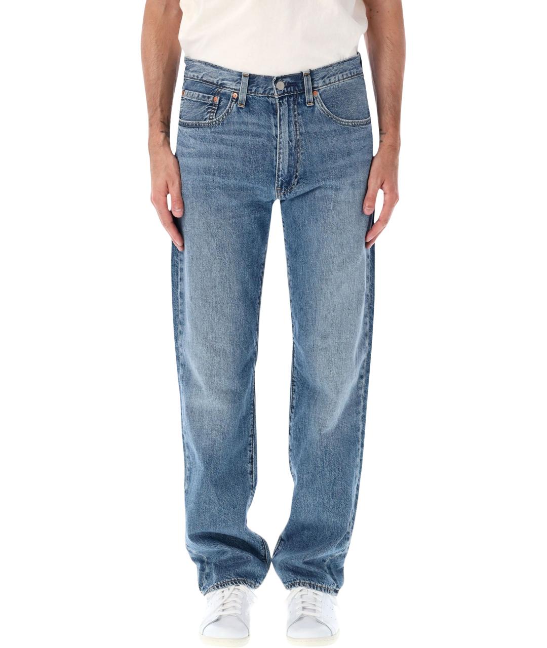 LEVI'S Голубые хлопковые прямые джинсы, фото 1