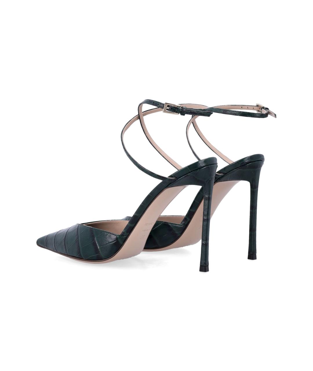 TOM FORD Зеленые кожаные туфли, фото 3