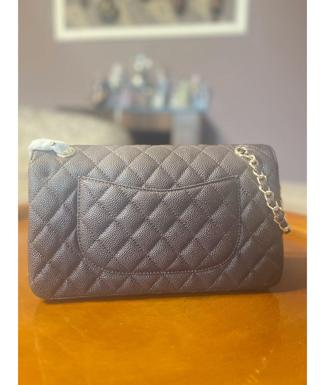 CHANEL Коричневая кожаная сумка через плечо, фото 3